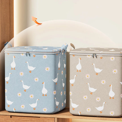 100/140/180L Clothes Quilt Storage Bag Household Large Capacity Quilt Storage Box Wardrobe Non-woven Clothing Moving Luggage