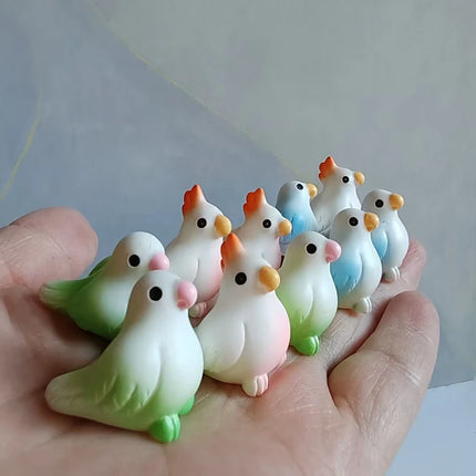 10Pcs pigeon/parrot/sea bird/doll house miniatures/cute/fairy garden