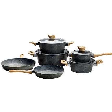 marble non-stick frying pan milk pan soup pot household pot set induction cooker