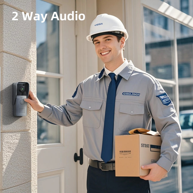 TMEZON Video Doorphone 4-Wire,Intercom with Doorbell, Doorphone with Camera,7" Color Display, 120° Wide View Camera