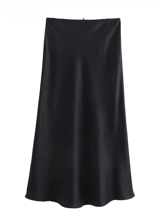 Female High Waist H Line Long Skirts Mujer