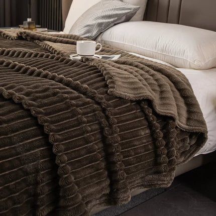 Milk Velvet Bed Blanket, Children, Adults, Warm Winter, Solid Color Durable, Sofa,