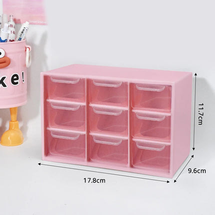 Multifunctional Transparent Six Grid Drawer Storage Box Multi-layer Desktop Storage Box Large Capacity Dustproof Organizing Box