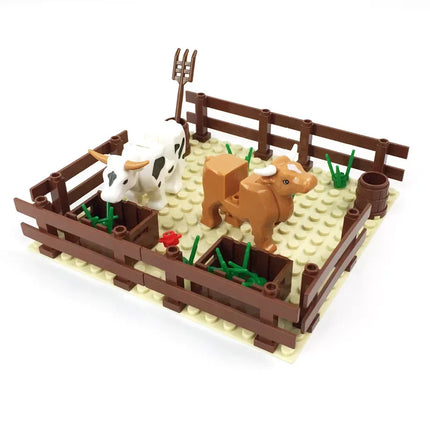 building blocks small particle building blocks cattle pen pig shed chicken farm