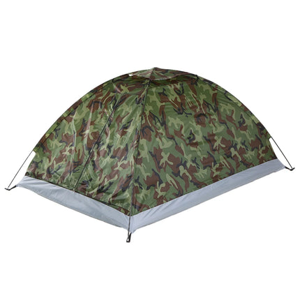 Camping Tent for 2 Person Single Layer Outdoor Portable Camouflage Summer Tent for Outdoor Camping Traveling Tent