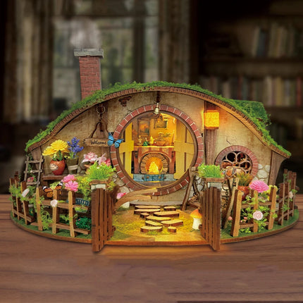 DIY Wooden Magic Ring Casa Doll Houses Miniature Model Kits Handmade Dollhouse