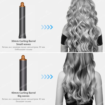 New 6 in 1 Hair Styler Auto Curling Dryer Wrap Hot/Cold Air Dryer 1300W Hair Straightener Curling Barrel Brush Salon Hair Dryer