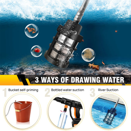 Brushless 21V Electric High Pressure Washer Cordless Efficient Car Garden