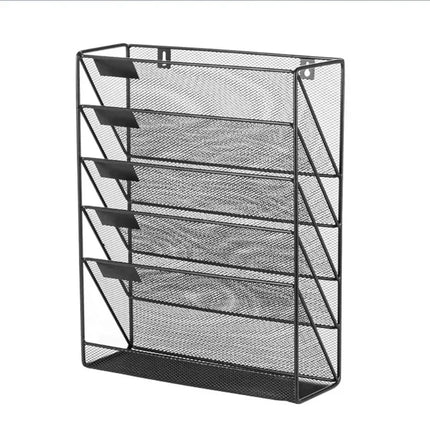 Versatile A4 Wall-Mounted File Box & Magazine Rack - Stylish Bookshelf for Home & Office Storage