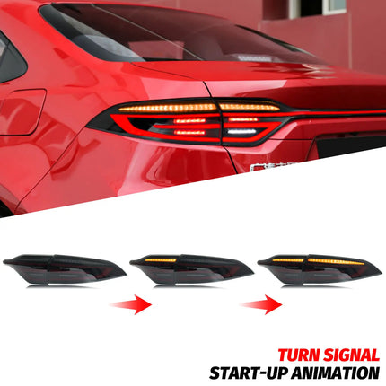 LED Tail Lights Center Lamp for Toyota Corolla 2020-2024 E210 Start-up Animation Sequential Signal Rear Lamps Assembly