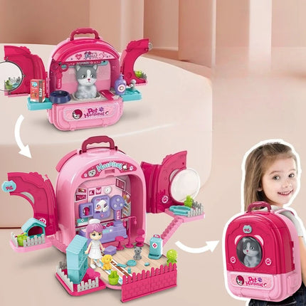 3-in-1 Pet Care Toy Set - Children’s Interactive Role-Play Toy