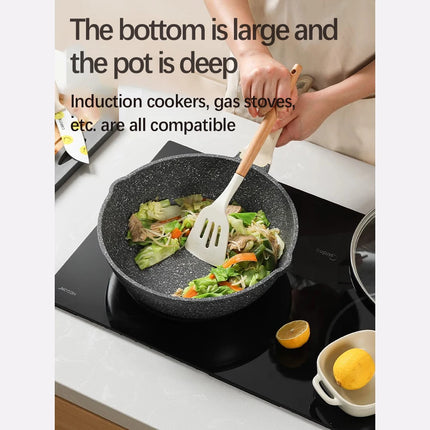 Cookware Set: Tourmaline Non-Stick Pan, Complete Set For Household Kitchen, Cooking Pot