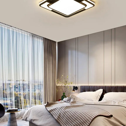 Modern LED Ceiling Lamp for Living Room Lustre Dining Bedroom Study Ceiling Light Nordic Square Ceiling Chandelier Light Fixture