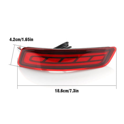 2Pcs LED Rear Bumper Reflector Lamp Driving Warning Light Brake Stop Light Turn Signal Light For Toyota Corolla Altis 2014-2018