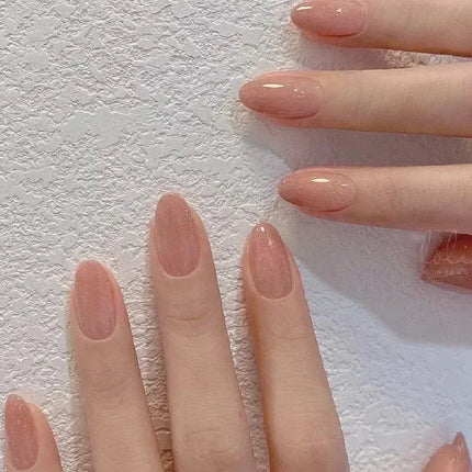 24Pcs French False Nails Almond Fake Nails