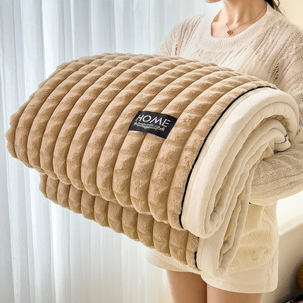 Blankets New Golden Mink Fleece Blanket Multifunctional Cover Sofas Four Seasons Blanket