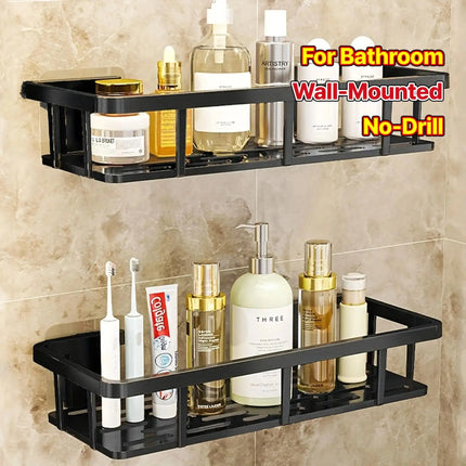 No-Drill Wall Shelf, Heavy-Duty Waterproof Shower Organizer. Easy Adhesive Install