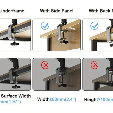 Single Monitor Bracket Up To 32 Inches And 19.8 Lbs Per Screen Computer Desk Mount Stand Adjustable Gas Spring