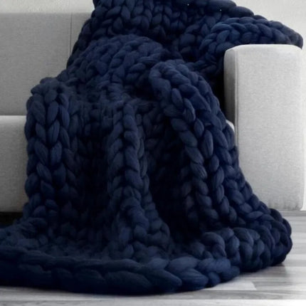 Thick Wool Hand Knitted Blankets Blanket Knitted Blanket Nordic Sofa Cover Blanket Thick Thread Blanket