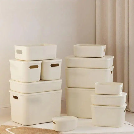 Ins Style Storage Box with Lid Dustproof Cosmetics Clothing Grocery