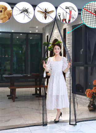 Large Tool-free Magnetic Mosquito Net Summer Anti Bug Fly Door Curtains Mesh Auto Closing Door Screen Anti Bug Fly Door Screen