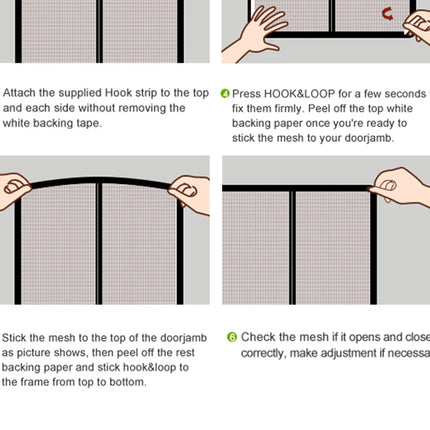 DTGJ Magnetic Door Screen,Black Side Door Magnetic Mosquito Net,Insect Proof Flight,Summer and Kitchen Indoor Invisible Net