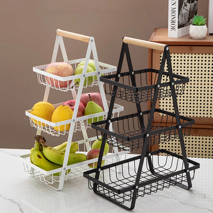 1PC Multi-Layer Fruit Basket Kitchen Empty Mesh Portable Storage Basket Living Room Dry Fruit Snacks Storage Rack