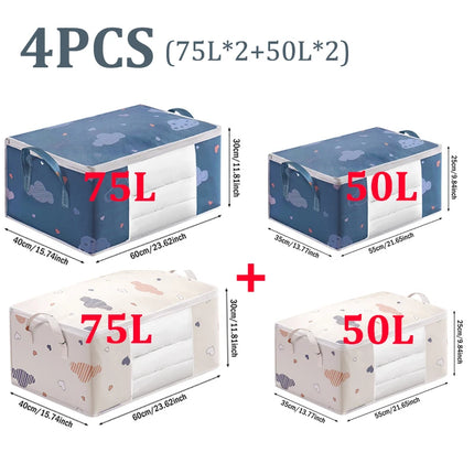 Quilt Clothes Big Capacity Storage Bag Quilt Bedding Storage Closet Organizer Wardrobe Organizer Blanket Sorting Bags Dust-proof