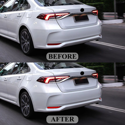 LED Rear Bumper Reflector Light For Toyota Corolla Altis 2019 2020 2021 2022 Warn Brake Dynamic Turn Signal Fog Lights Rear