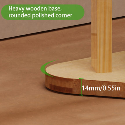 Bamboo Corner Tree Coat Rack Stand  Clothes Hanger with Hooks and Shelves