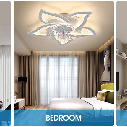 Remote control LED ceiling fan modern lamp with lamp remote control fan 69cm