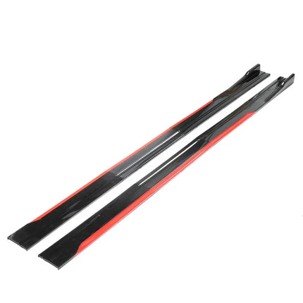 Universal 8PCS 2m/2.18m Side Skirt Extension Rocker Plate Lip Separator Bumper For BMW Mercedes-Benz Toyota Audi Nissan Honda