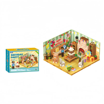 3D World Magnetic Building Blocks, Hunter + Cooking + Birthday Building Blocks Children's Toy Gift