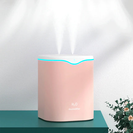 2L Double Spray Humidifiers with LED light Cool Mist Auto Shut-Off Humidifier Portable Desk Humidifiers for Bedroom Home Room