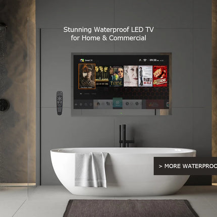 Soulaca 22inches Smart Mirror TV Waterproof 1080P HD Panel Built-in WiFi Bluetooth Android 11.0 New Model 2024 Magic LED US EU