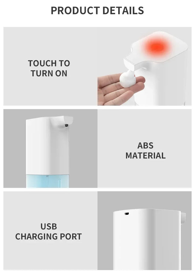 Automatic Soap Dispenser Infrared Sensor Hand Sanitizer USB Rechargeable