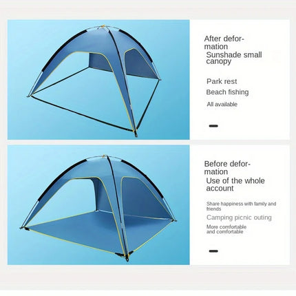 Beach tent sun and rain protection, quick opening construction, three ventilated and spacious outdoor camping tents