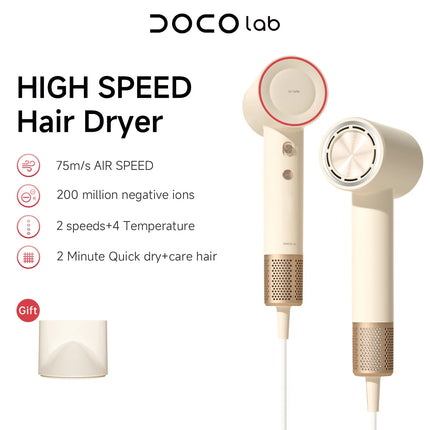 High Speed Hair Dryer 75m/s 200 million Negative Ions Hair Care