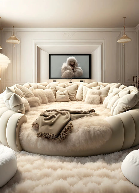 Queen Headboard Frame Double Bed King Size Round Twin Full Double Bed Luxury Wooden Modern Cama De Casal Bedroom Furniture