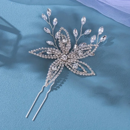 Fashion Crystal Pearl Rhinestone Hairpins Stick Hair Clip For Women Bridal Hair Accessories Party Wedding Hair Clips Jewelry