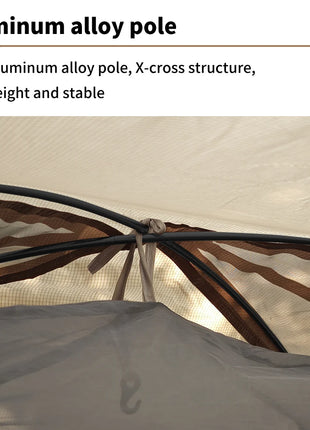 Fireproof 2 Person Winter Tent Hot Tent Waterproof Tunnel Dome Tent with Stove Jack and Snow Skirt for Camping Hiking 4 Season