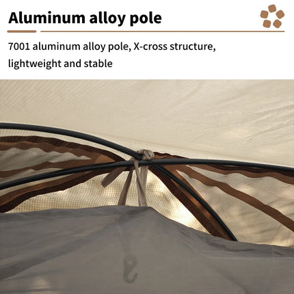 Fireproof 2 Person Winter Tent Hot Tent Waterproof Tunnel Dome Tent with Stove Jack and Snow Skirt for Camping Hiking 4 Season