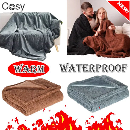 Blanket Couple Romantic Blankets Warm Cozy Shaggy Blanket-thickened King Size 100% Waterproof