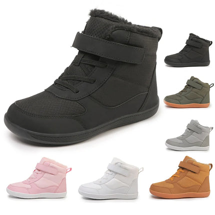 Winter Children Shoes Plush Waterproof Fabric Casual Non-Slip Boys Girls Shoes Rubber