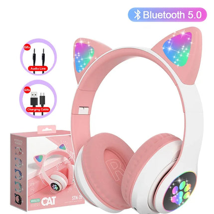 Headphone Bluetooth5.0 Stereo With Mic Support TF Card Wireless Kids Girl Earphone Birthday Gift
