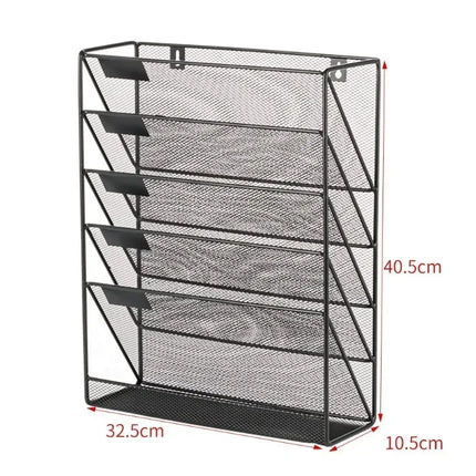 Versatile A4 Wall-Mounted File Box & Magazine Rack - Stylish Bookshelf for Home & Office Storage
