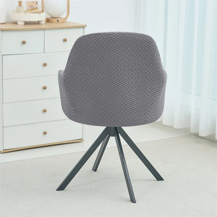 1/2/4/6pcs Elastic High Arm Dining Chair Covers Jacquard Office Chair Cover .