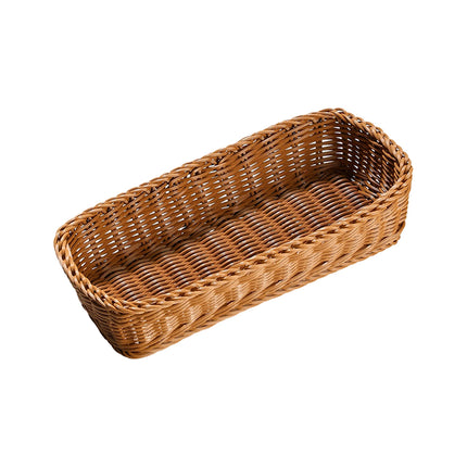 Imitation Rattan Hotel Restaurant Knife And Fork Basket Chopstick Storage Box Seasoning Jar Storage Basket Woven Basket