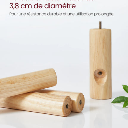 Standing Coat Rack, Solid Wood Coat Rack, Tree-Shaped Coat Rack with 8 Hooks, 3 Height Options, for Clothes, Hats, Bags