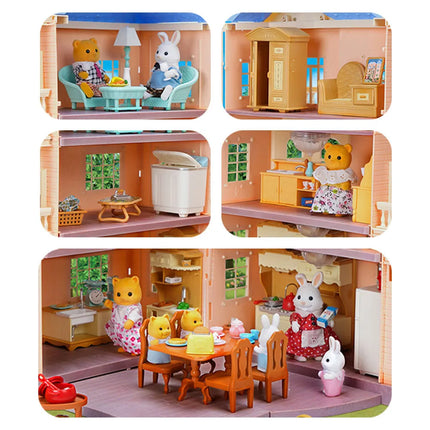 Dollhouse Castle Treehouse Auditorium Play House Miniature Furniture Model Kitchen Toy Girls Gift